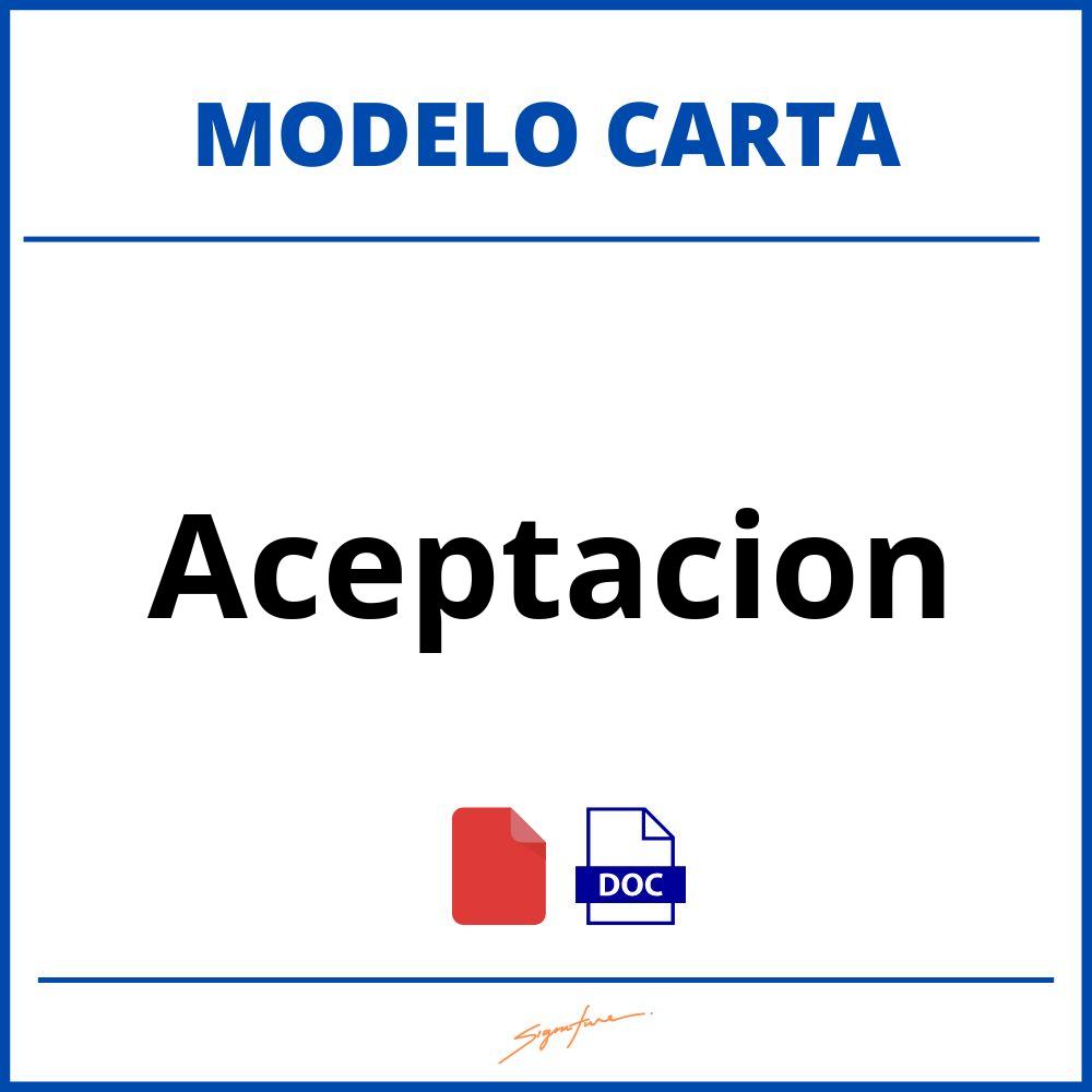 ▷ Como Hacer Una Carta De Aceptacion