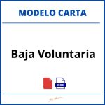 Como Hacer Una Carta De Baja Voluntaria