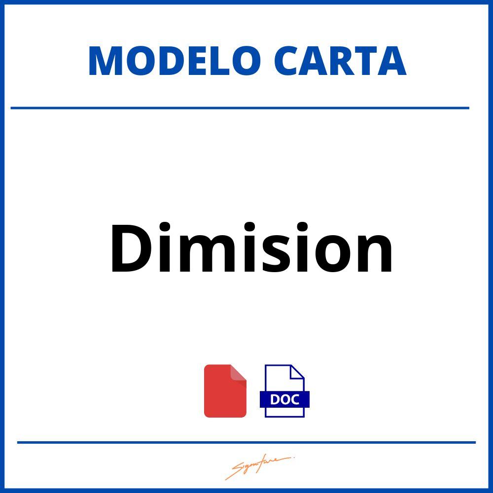 Carta De Dimision