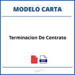 Como Hacer Una Carta De Terminacion De Contrato