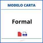 Como Hacer Una Carta Formal