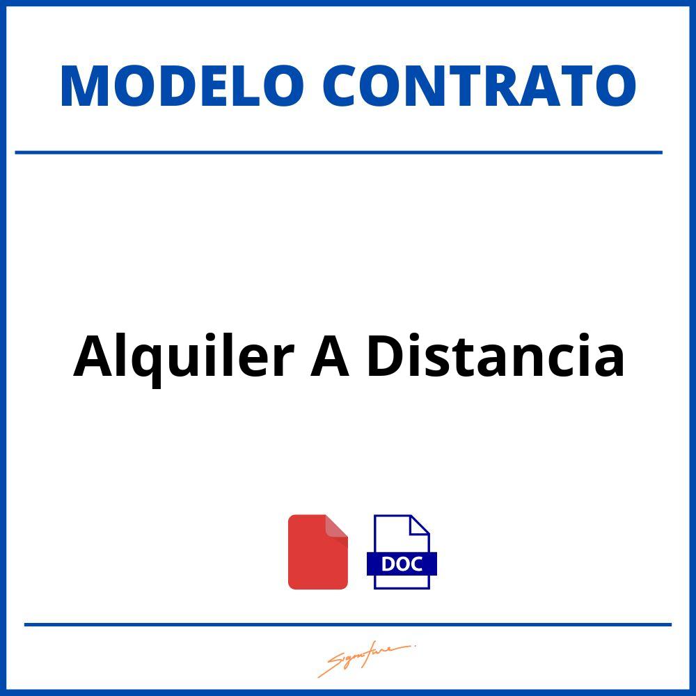 Contrato De Alquiler A Distancia