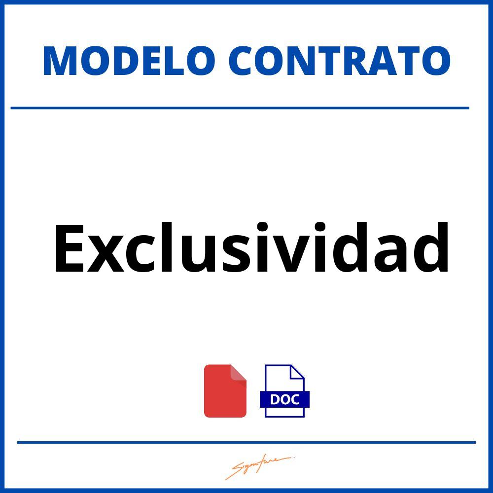 Modelo Contrato Exclusividad 0658