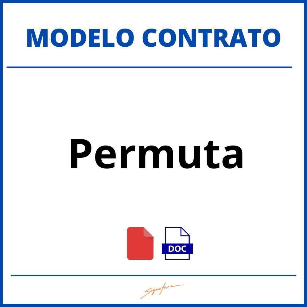 Modelo De Contrato De Permuta En Word Descarga Gratis