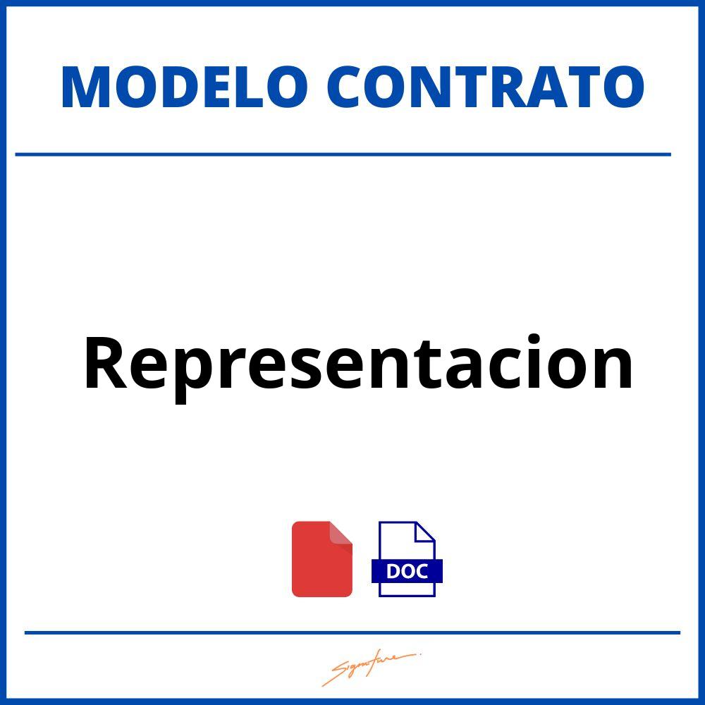 Contrato De Representacion